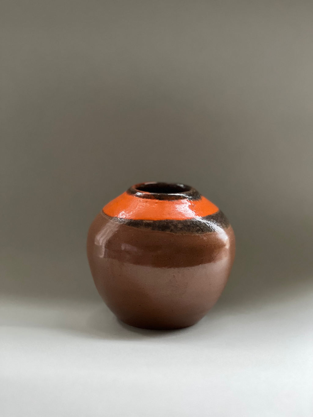 Mid Century Glazed Pottery Vase