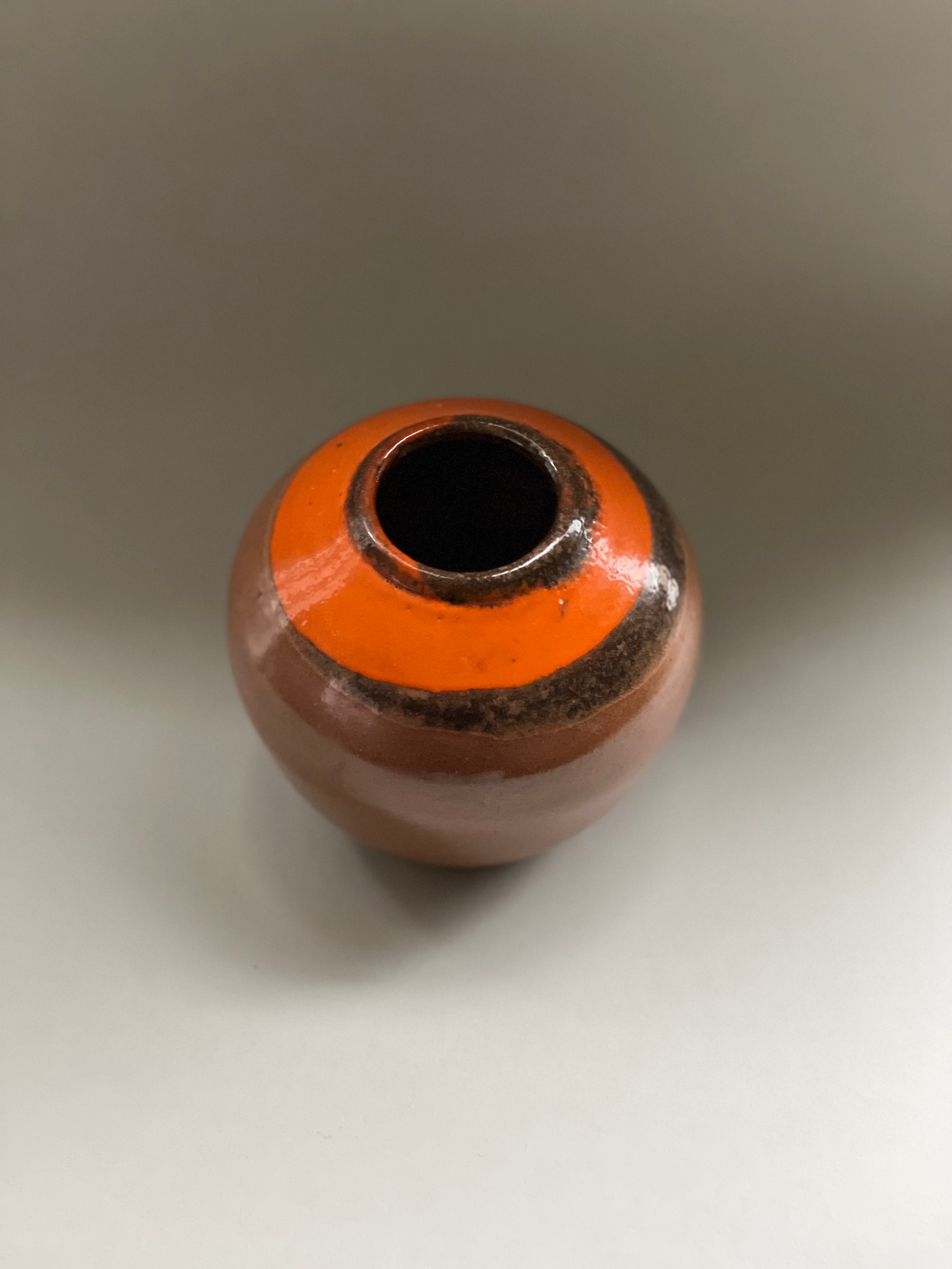 Mid Century Glazed Pottery Vase