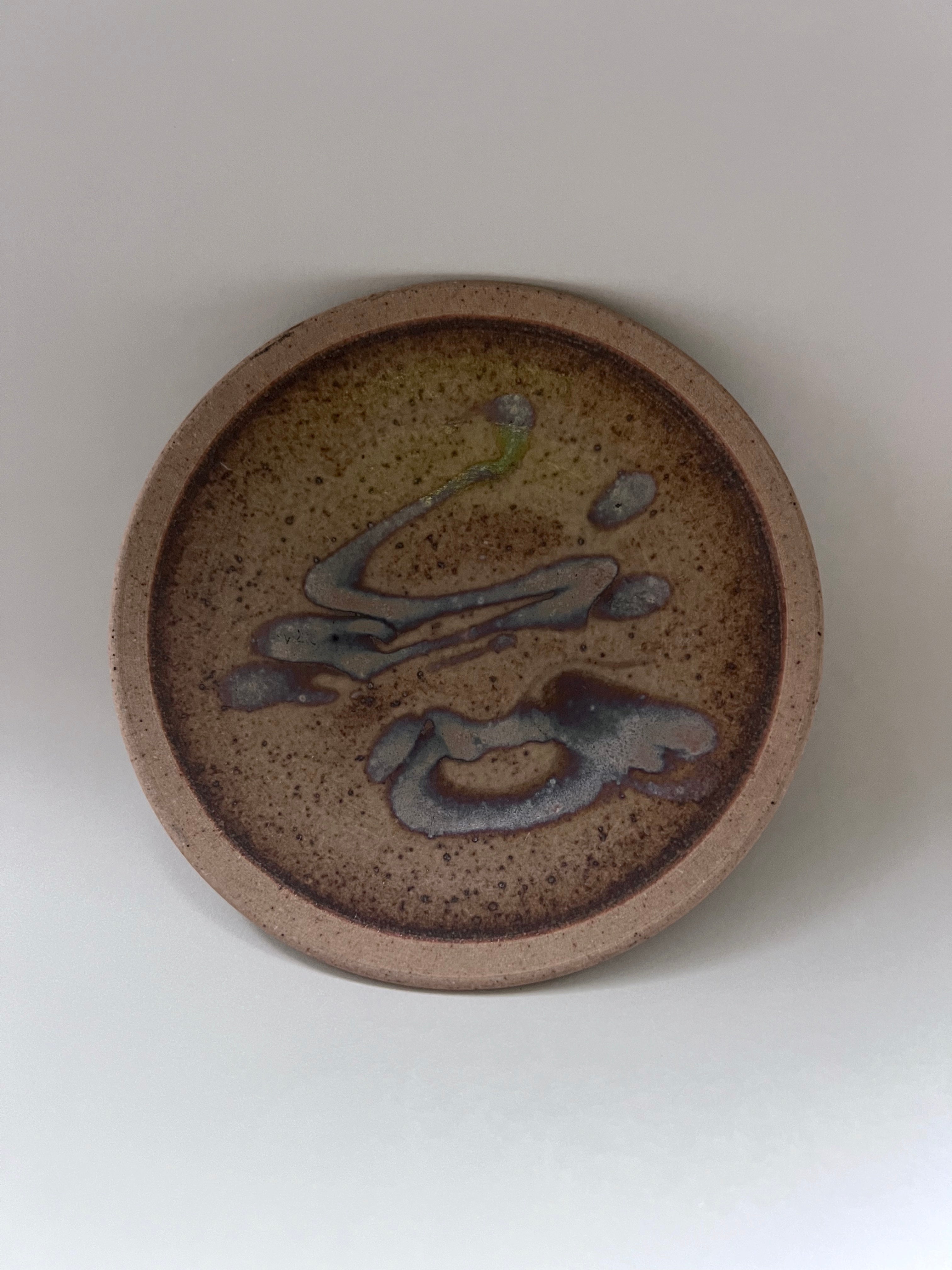 Small Glazed Pottery Plate
