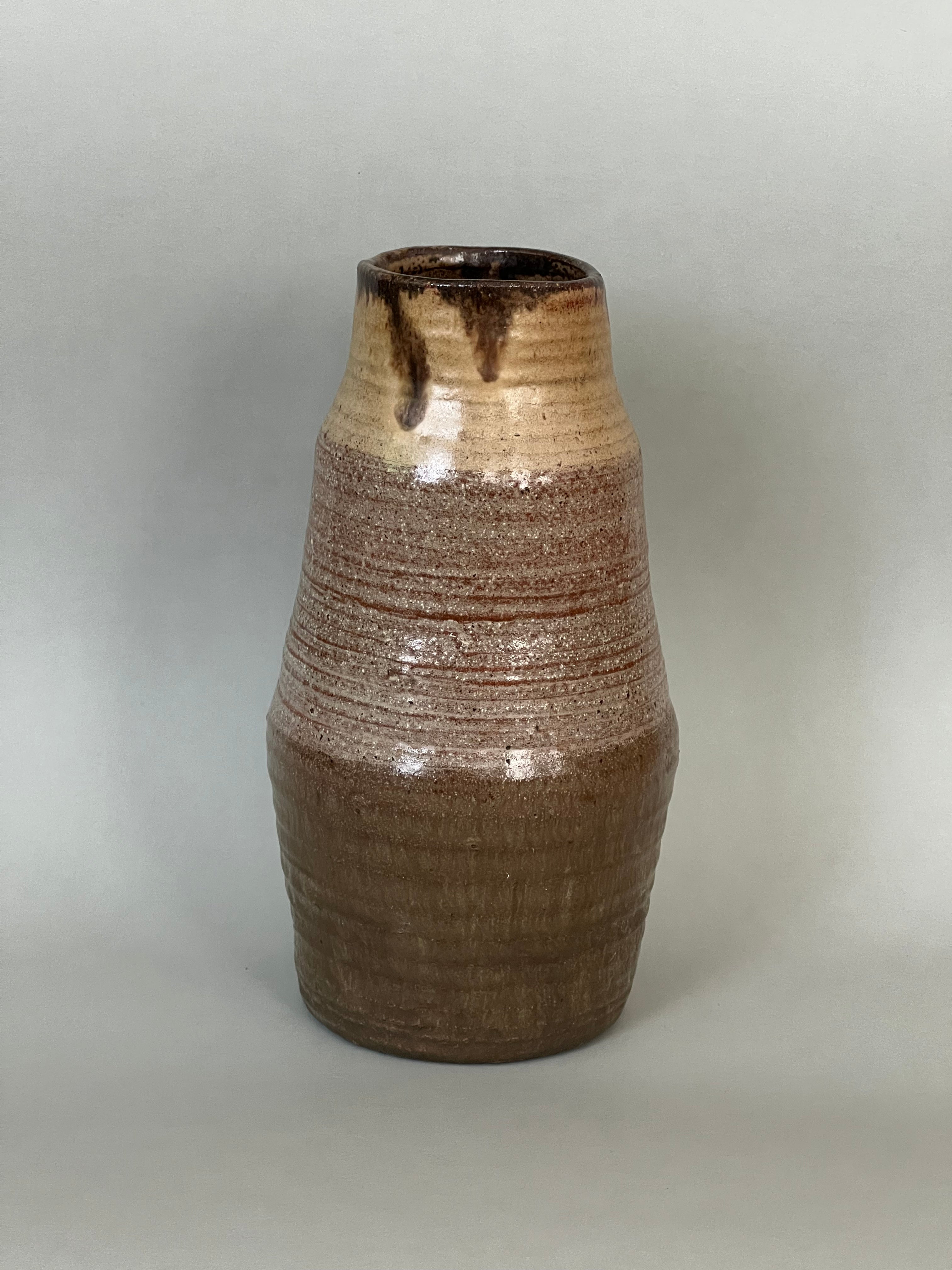 Vintage Glazed Ceramic Vase